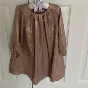 Gap Girls gold champagne dress